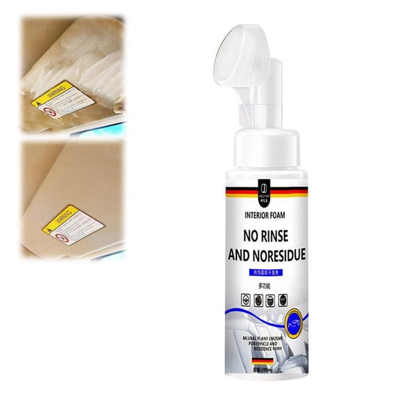 4-in-1 Multi-Enzyme Foam Cleaner,New Foam No-Rinse Cleaner,Powerful & Multipurpose Car Interior FoamCleaners,All-Purpose Deep Cleaning Spray,for Car Interior,Kitchen Grease,Bathroom Tiles,Upholstery