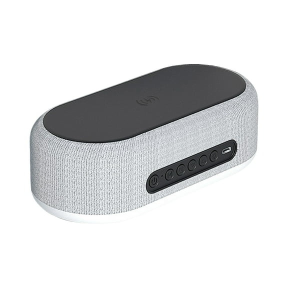 4 in 1 Multi-Function Alarm Clock Temperature Display Wireless Charging for Smartphones Bedside Light (Grey)