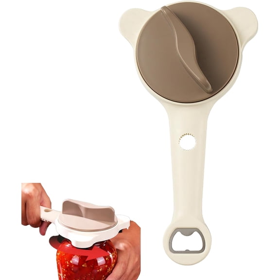 4-in-1 Multi-Function Opener for Seniors & Weak Hands, Adjustable Non-Slip Grip for Effortless Home Use