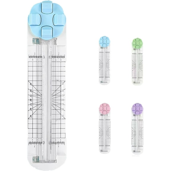 4-in-1 Multi-Function Paper Trimmer, Bidirectional Papers Cutter with Straight, Wavy, Perforation & Crease Blades, for Christmas Cards & Gift Wrapping DIY Crafts, Scrapbooking