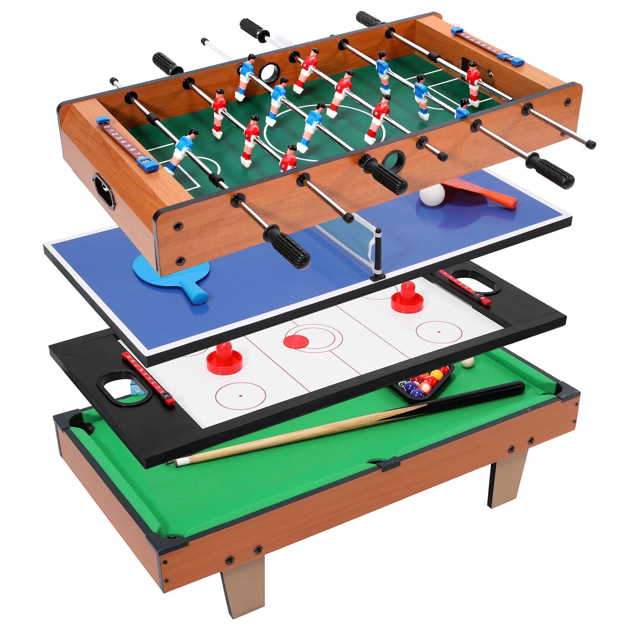 GVDV 4 in1 Combo Game Table, 32 inch Multi Game Table with