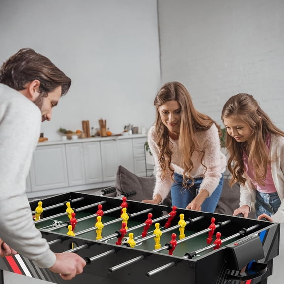 4 in 1 Multi Game Table, 49 Combo Arcade Set with Foosball Pool Billiards Hockey & Table Tennis for Teens Adults Family Game Room