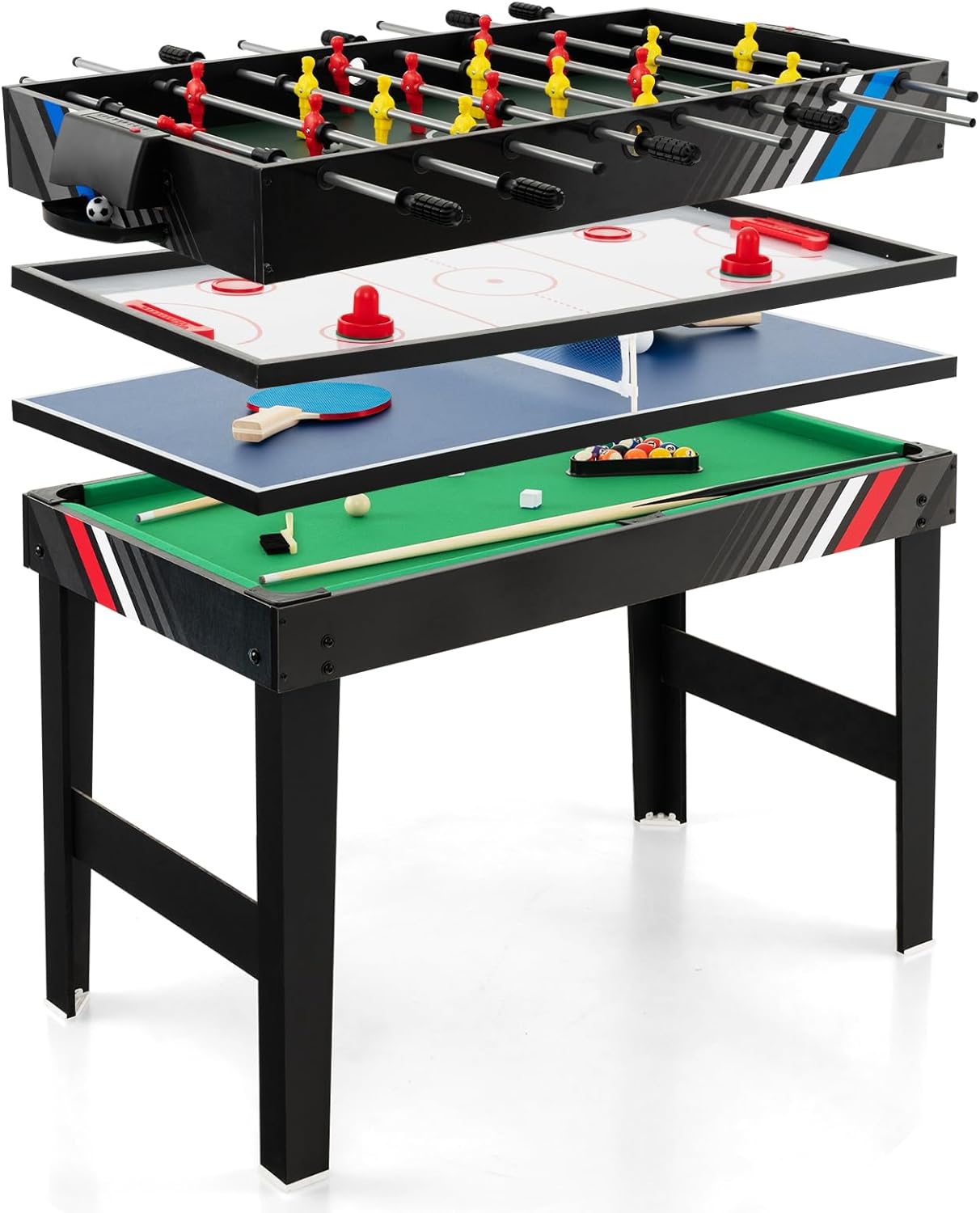 4in1 Multi Game Table, 49 Inch Combination Game Tables with Adult