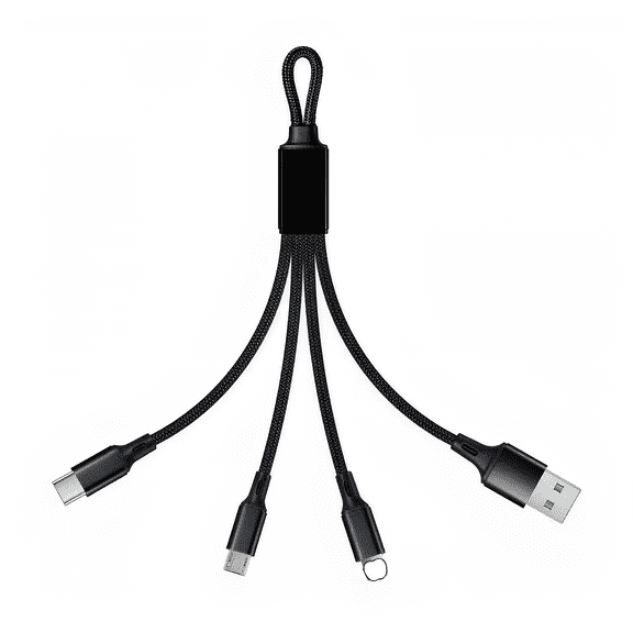 4 in 1 Multifunction Data Cable in Black Color