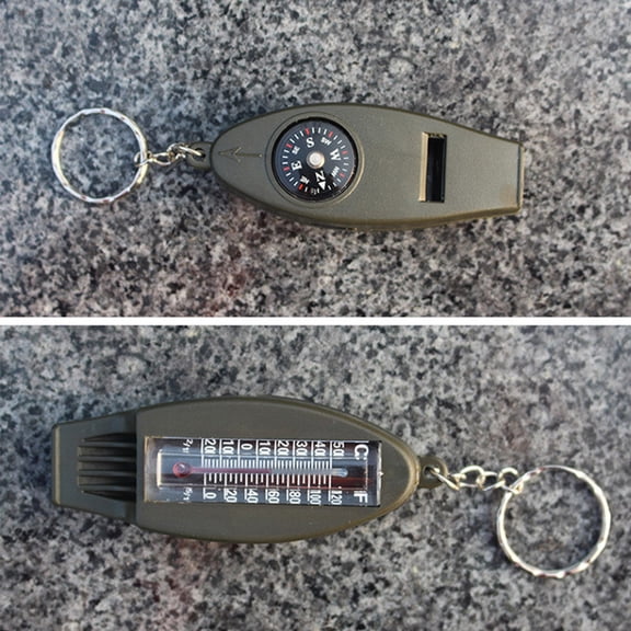 4,in,1 Multifunction Whistle: Magnifier, Thermometer, Compass, Outdoor   Adventure Gear