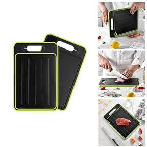 Placemat 2 4 in 1 Defrosting Tray for Meat with Reversible Cutting Board Double Food Grade Thawing Board Aluminum Alloy Durable Spray Painted Chopping