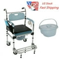 thumbnail image 1 of 4 in 1 Multifunctional Aluminum Bath Chair Elder Elderly Disabled People Pregnant Women Commode Chair Bath Chair Light Blue, 1 of 14