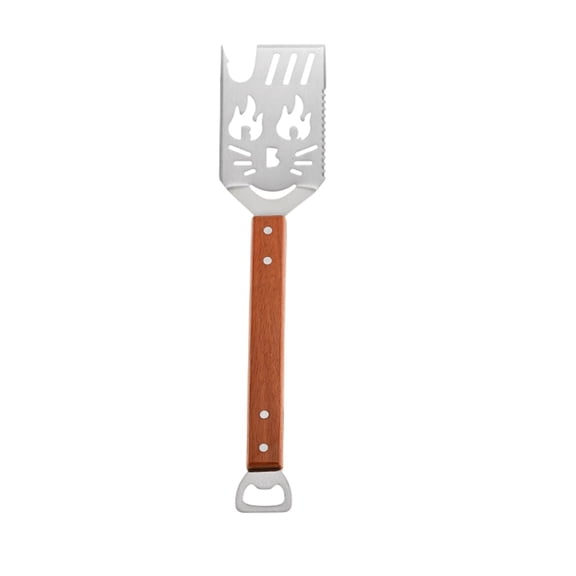 4-in-1 Multifunctional BBQ Tool with Wooden Handle, Stainless Steel Heavy Duty Grill Turner for Outdoor Camping Picnic Backyard Grilling(Cat,One Size,1PCS)