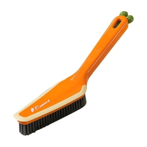 4-in-1 Multifunctional Bathroom Cleaning Brush, Versatile Scrubber for Grout and Tile, Handheld Toilet Crevice Cleaner, Household Scrub Tool Orange