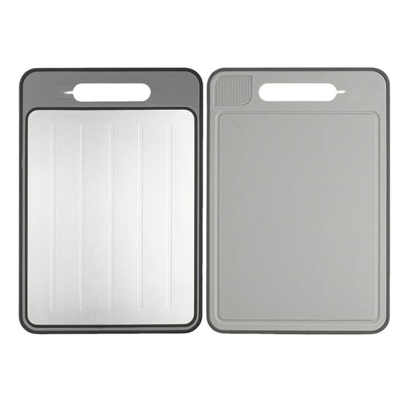 4-in-1 Multifunctional Kitchen Defrosting Tray with Integrated Grater and Sharpener Large Double-Sided Chopping Board for Efficient Food Preparation