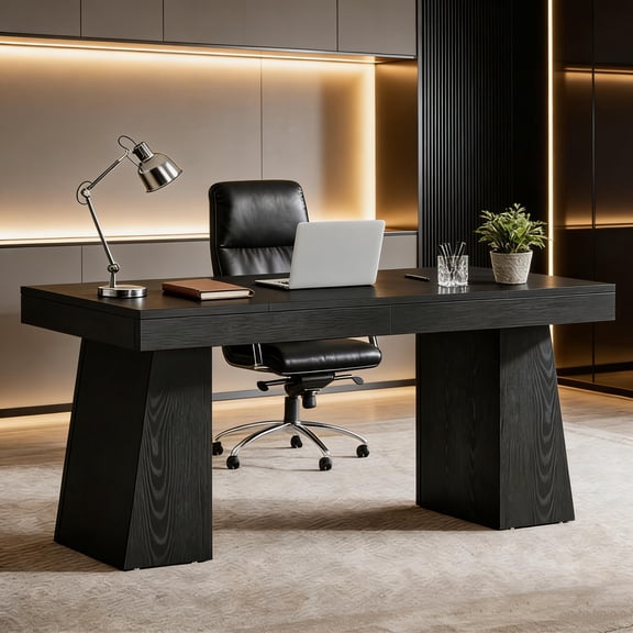 4-in-1 Multifunctional Table, Perfect as Business Desk, Computer Desk, Executive Workstation or Dining Table, Modern Design for Home or Office