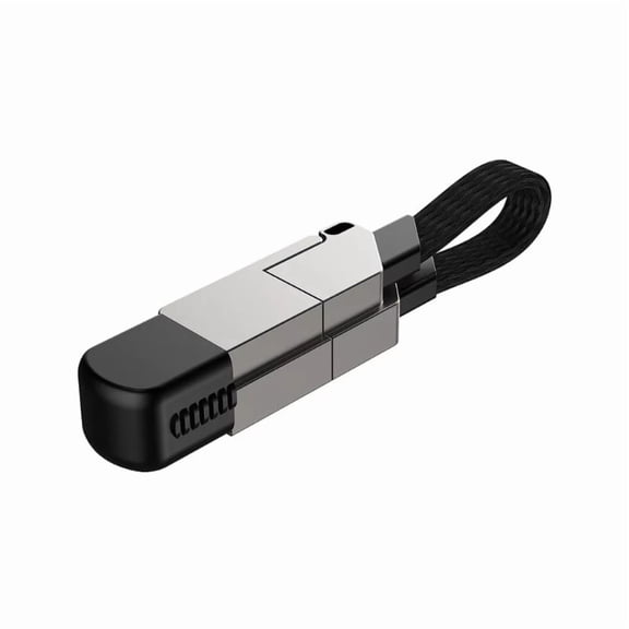 4 in 1 Multiple Interfaces Charging Cable 60W Rapid Power Delivery Zincs Alloy Construction Universal Compatibility For Devices