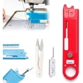 thumbnail image 1 of 4-in-1 Needle Threader, Sewing Machine Needle Threader, Needle Threader for Sewing Machine, Multifunctional Automatic Quick Threading Tool, with Seam Ripper, Ruler Scale, and Magnifier，Red-1pcs, 1 of 8