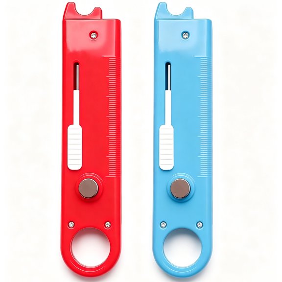 4-in-1 Needle Threader for Sewing Magnetic, Seam Guide, Built-in Ruler, V-Shaped Groove, Retractable Blade, Machine-Mount Storage