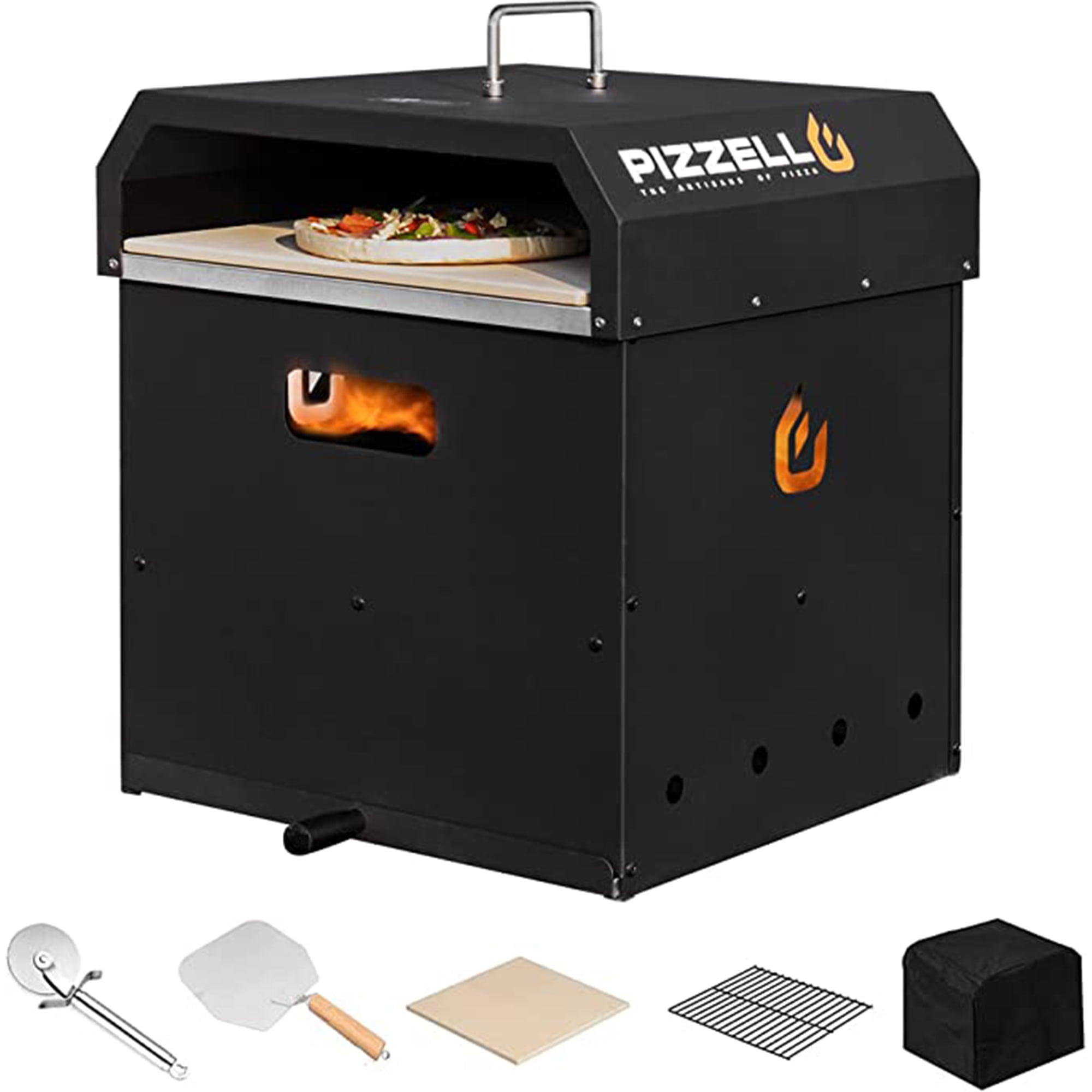 Double pizza oven for 2 pizzas, Pizzeria Ariete Black