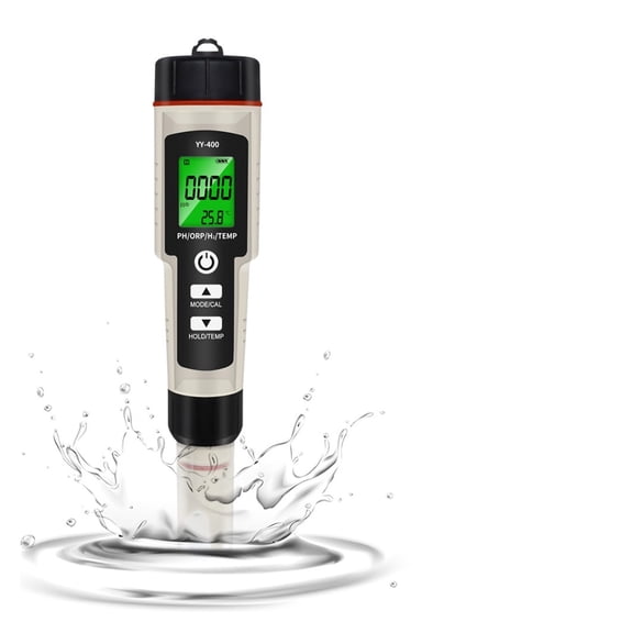 4 in 1 PH ORP H2 Temperature Hydrogen-rich Meter Portable Pen Water Quality Purity Detector for Aquarium Pool Hydroponic ,Multifunctional