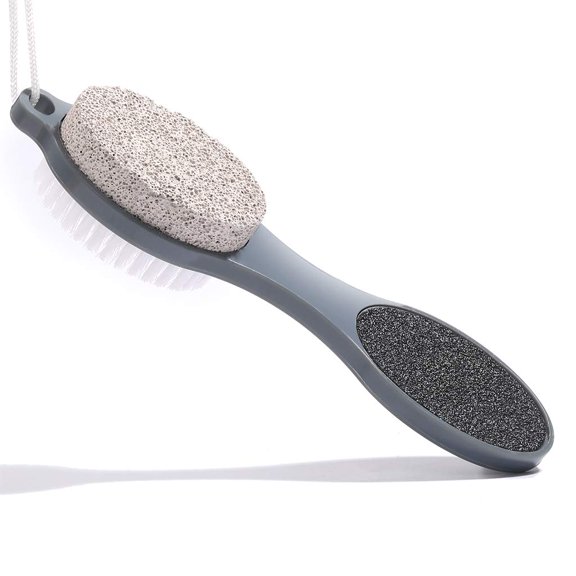 4 in 1 Pedicure Foot File Set, Callus Remover with Scrubber, Pumice Stone, Rasp and Sand Paper for Home Use