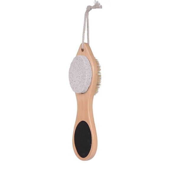4 in 1 Pedicure Paddle Kit Tool with Pumice Stone for Feet, Toe Nail Cleaning Brush, Metal File and Emery Board, Manicure Pedicure Set