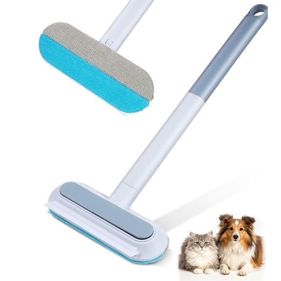 4-in-1 Pet Hair Remover - Window Screen Cleaning Brush, Extendable Handle Multifunctional Brush, Reusable Lint Roller for Dog & Cat Hair, Multi-Surface Cleaning Brushes for Pet Owners