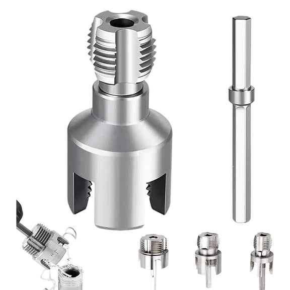 4-in-1 Pipe Wrench Tool, Internal & External Plumbing Wrench Set, Fits 1/2", 3/4" and 1" Pipes, Drill-Compatible, Multi-Function Plumbing Repair Tool