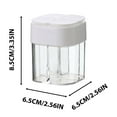 thumbnail image 1 of 4 in 1 Plastic Salt and Pepper Shaker, 4 Grids Flip Empty Spice Dispensers Seasoning Shakers with Lid Travel Spice Jars for Cooking BBQ(White), 1 of 5