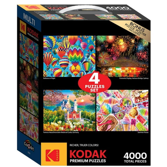 4-in-1 Premium Jigsaw Puzzle, 4000 Pieces