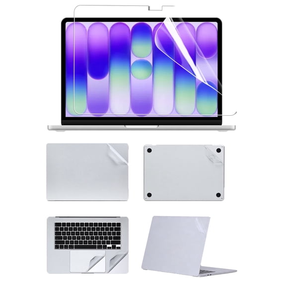 4-in-1 Protection Set for MacBook Neo 13 Inch Notebook: HD Soft Screen TPU Protector, Transparent Full Body Matte Protective Film, Anti-Scratch Protection.