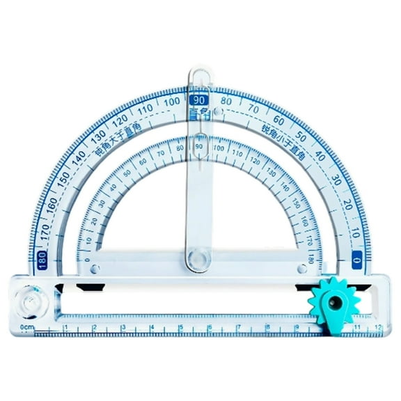 4 in 1 Protractor with Circle Drawing Tool Angles Measurement Ruler for Engineer