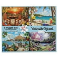 thumbnail image 1 of 4-in-1 Puzzle Waterside Retreat - 500 Pieces Each Puzzle, Gift, 1 of 7