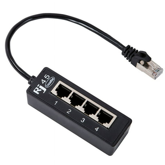 4 in 1 RJ45 LAN Connector Ethernet Splitter Cable 1 Male to 4LAN Port