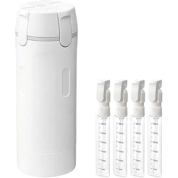 4-in-1 Refillable Travel Toiletry Bottle, Leak-Proof Dispenser for Shampoo, Lotion & Cosmetics, Compact & Sun-Protective