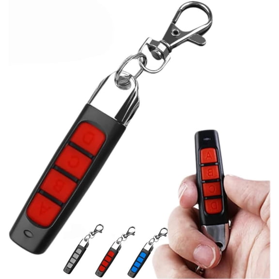 4 in 1 Remote Duplicator, 2026 New 433mhz Remote for Garage, Gate Opener Remotes Duplicator, Handheld Key Fob Duplicators for Homeowners (Red)