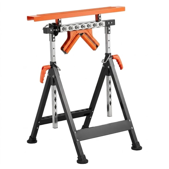4-in-1 Roller Stand, 440 lbs Heavy Duty Folding Support with Multi-Directional Head, 33"-50" Adjustable Height for Table Saw Outfeed