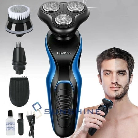 4-in-1 Rotary Electric Shaver 4D Rechargeable Bald Head Hair Beard Trimmer Razor