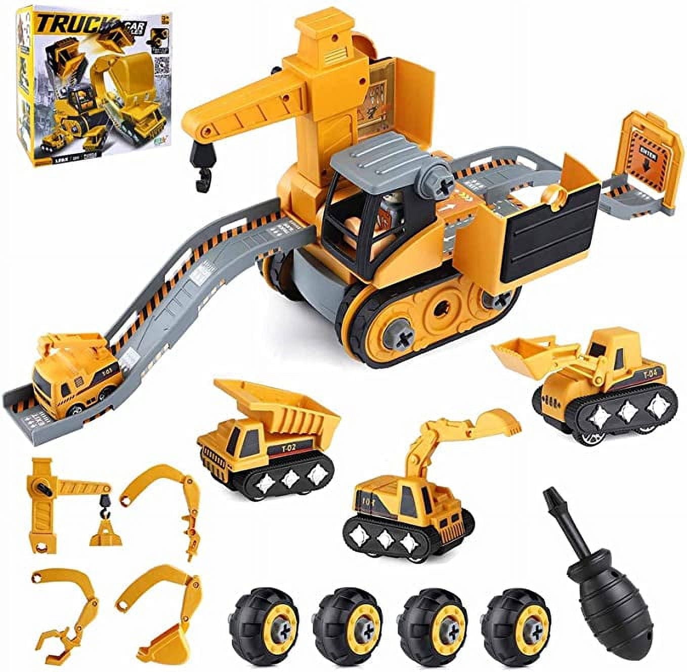4 in 1 STEM Engineering Building Toy for Boys, Take Apart Truck Car