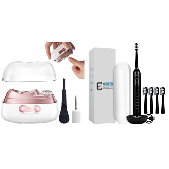4 in 1 Safe Electric Nail Clipper for Baby & Adults, Sonic Electric Toothbrush