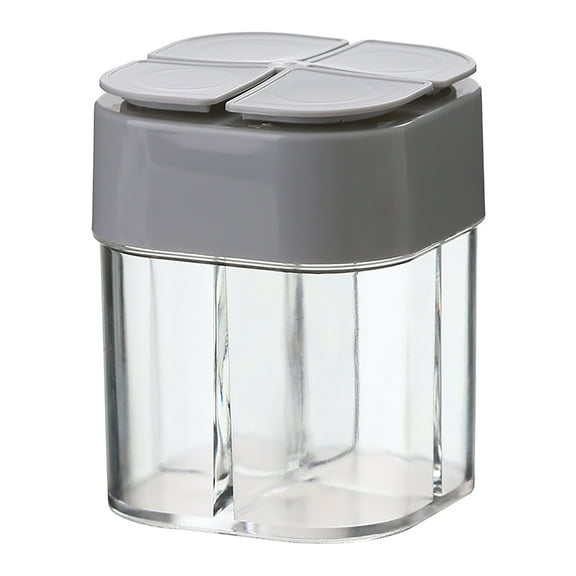 4-in-1 Seasoning Bottle Set,Sealed Moisture-Proof Salt Pepper Spice Containers,Combined Storage For Kitchen,Grey,Spice Jars,Kitchen Storage,Seasoning Organizers,Grey,1PC
