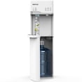thumbnail image 1 of 4-in-1 Self-Cleaning Water Dispenser with Ice Maker, Bottom Loading Hot & Cold Water Cooler for 3 or 5 Gallon Bottle - Includes Child Safety Lock & Nightlight - Water Machine for Home, Office, White, 1 of 9