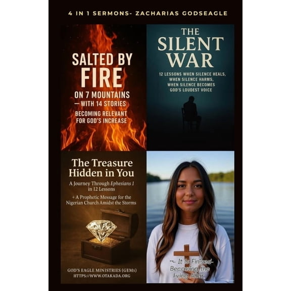 4 in 1 Sermons by Zacharias Godseagle with Audio links: Salted by Fire on 7 Mountains with 14 Stories- Becoming Relevant, (Paperback)