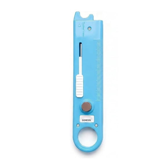4-in-1 Sewing Needle Threader with Seam Ripper, Magnifier & Ruler, 1-Second Fast Threading Tool, Ergonomic Sewing Aid for Seniors, Tailors & Crafting