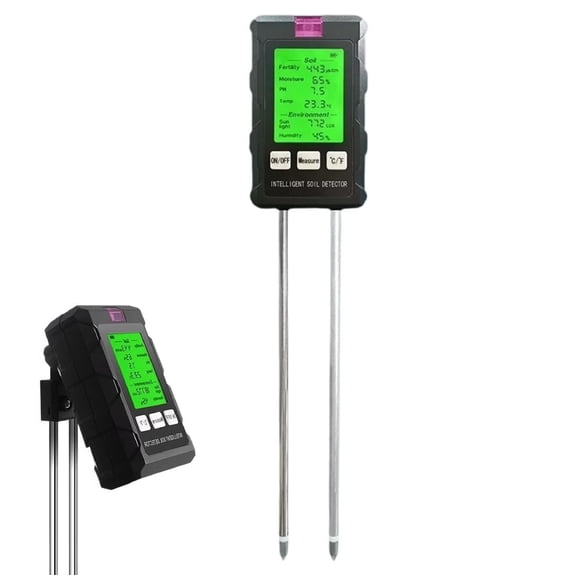 4-in-1 Soil Moisture Meter & pH Tester  Plant Water Monitor, Light/Fertility Test Kit for Garden, Lawn, Farm, Indoor & Outdoor Use (1 PC)