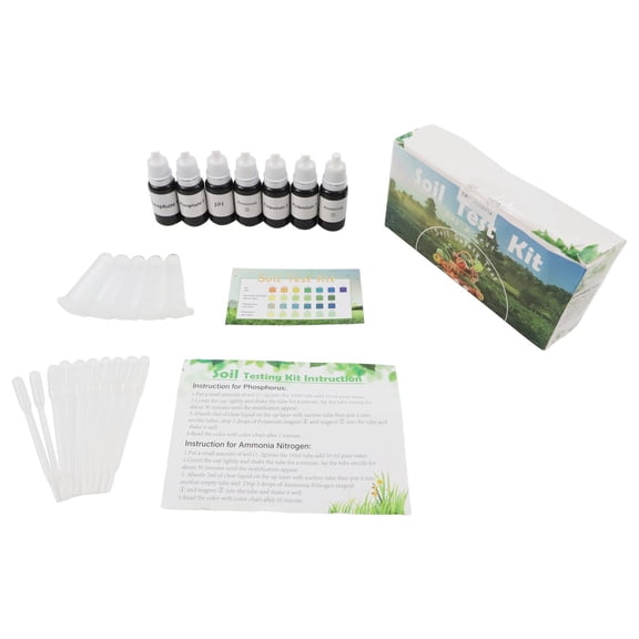4 in 1 Soil Test Kit for pH Ammonia Nitrogen Phosphorus & Potassium Comprehensive Soil Analysis Tool for Garden and Farm