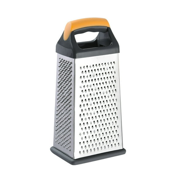 4-in-1 Stainless Steel Box Grater for Cheese, Vegetables, and Ginger - Ergonomic Non-Slip Design, Dishwasher Safe Vegetable Slicer
