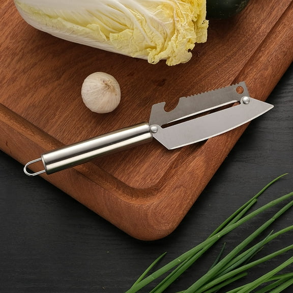 4-in-1 Stainless Steel Peeler | Potato & Vegetable Scraper | Kitchen Tool with Comfort Grip & Tail Hook | 8.1 Inch