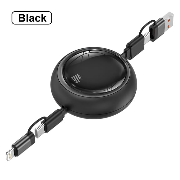4-in-1 Super Fast Charging USB-C to USB-C Data Cable, High-Speed Transmission, Multi-Connector Adapter for Phones, Tablets & Laptops