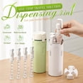 thumbnail image 1 of 4-in-1 Travel Bottle Dispenser for Toiletries,Leak Proof Refillable Travel Size Containers for Shampoo Lotion Soap,Portable 4-Pack 30ml Liquid Organizer Set - White, 1 of 7