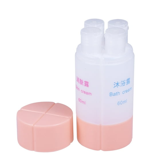 4-in-1 Travel Bottle Set 60ml Leak Proof Refillable Containers for Shampoo, Lotion, Soap - Portable Organizer