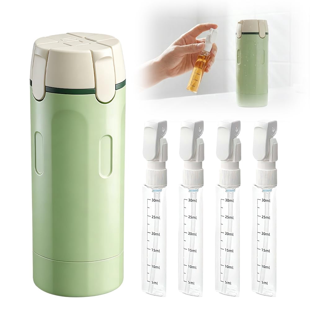 4-in-1 Travel Dispenser – 2026 Refillable Portable Travel Size Containers with Leak Proof Design for Organized Storage and Travel Use, Compact Lightweight Design