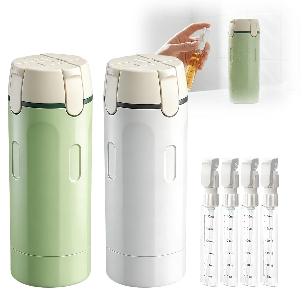 4-in-1 Travel Dispenser – 2026 Refillable Portable Travel Size Containers with Leak Proof Design for Organized Storage and Travel Use, Compact Lightweight Design