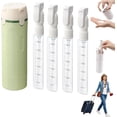 thumbnail image 1 of 4-in-1 Travel Dispenser Bottle for Toiletries Portable Cosmetic Shampoo Storage Lotion Compact Plastic Container Wholesale Easy Press Smooth Flow(Green), 1 of 5